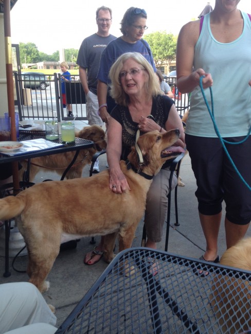 Pups on the Patio - 08 2015 - Cindy with Sandy